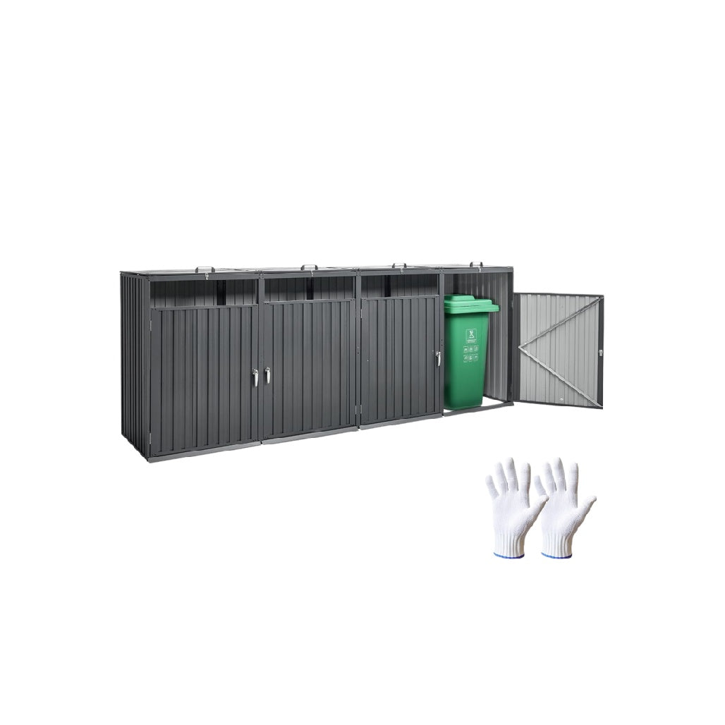 Armoire de rangement en métal pour gestion des déchets - 120 x 50 x 90