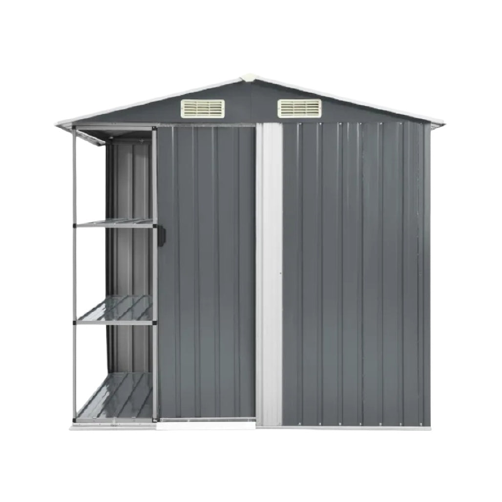 Abri de jardin en métal pour rangement extérieur - acier galvanisé - 150 x 80 x 180
